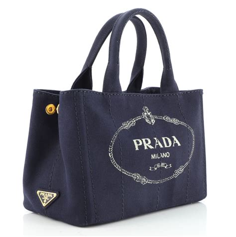 prada canapa tote size|prada canvas totes.